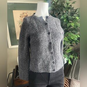 J Crew Gray Button-Up Cardigan